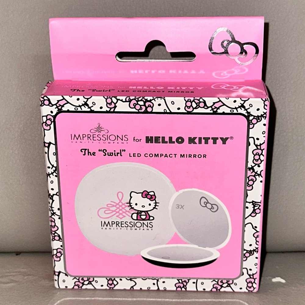 Impressions Vanity x Hello Kitty Swirl Compact Mirror with LED Light